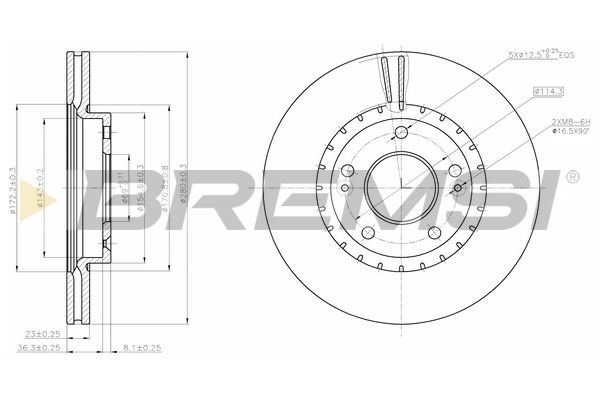 Гальмівний диск BREMSI CD8187V