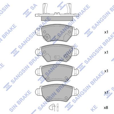Тормозные колодки дисковые HI-Q SP1759