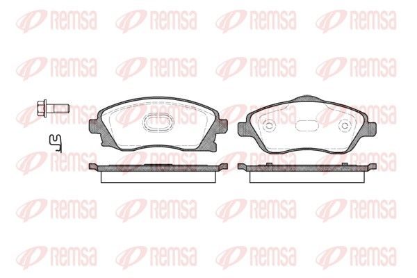 Гальмівні колодки дискові REMSA 077412 - zapix