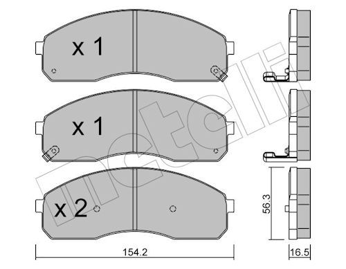 Гальмівні колодки дискові METELLI 2203740 - zapix