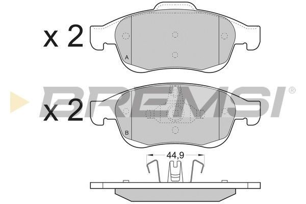 Тормозные колодки дисковые BREMSI BP3392