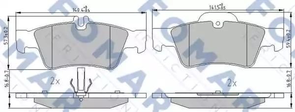 Гальмівні колодки дискові FOMAR FRICTION FO914481 - zapix