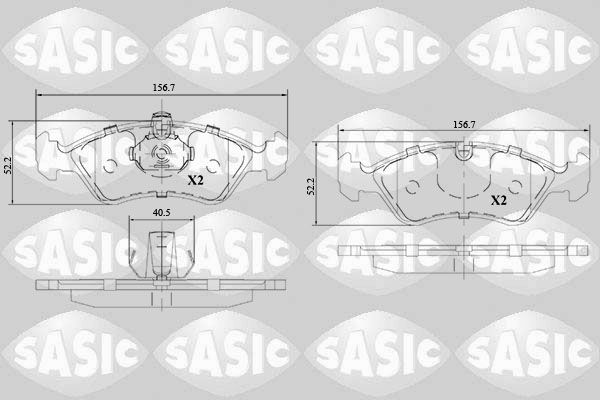 Гальмівні колодки дискові SASIC 6216142 - zapix