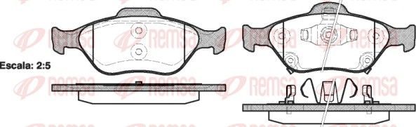 Гальмівні колодки дискові REMSA 076612 - zapix