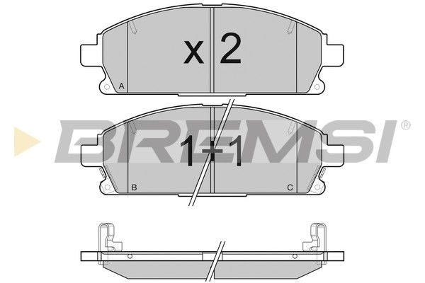 Гальмівні колодки дискові BREMSI BP3068
