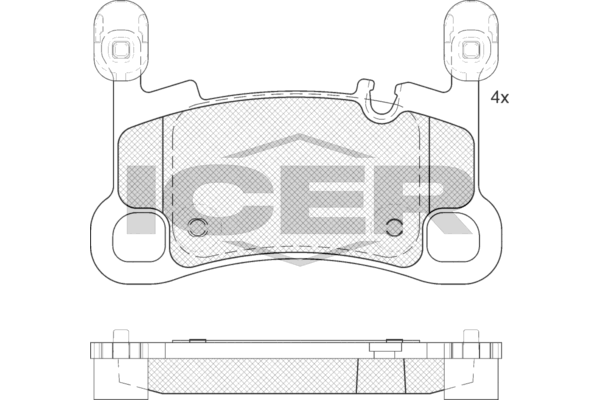 Гальмівні колодки дискові ICER 182458 - zapix