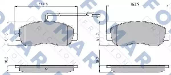 Гальмівні колодки дискові FOMAR FRICTION FO935581 - zapix