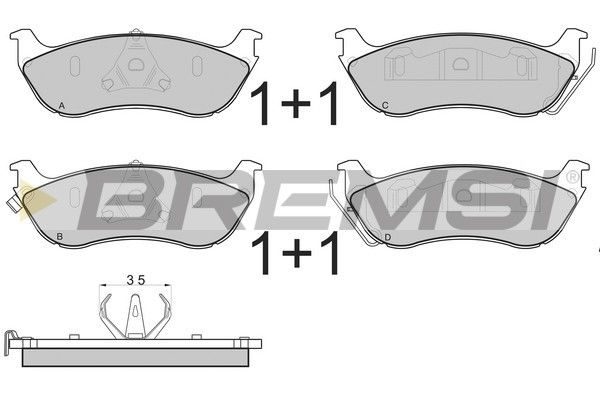 Гальмівні колодки дискові BREMSI BP2892 - zapix