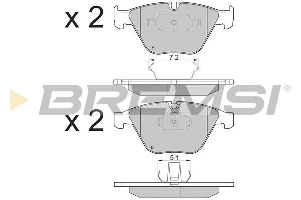 Гальмівні колодки дискові BREMSI BP3073