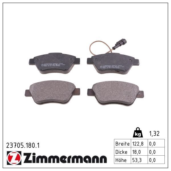 Гальмівні колодки дискові ZIMMERMANN 237051801 - zapix