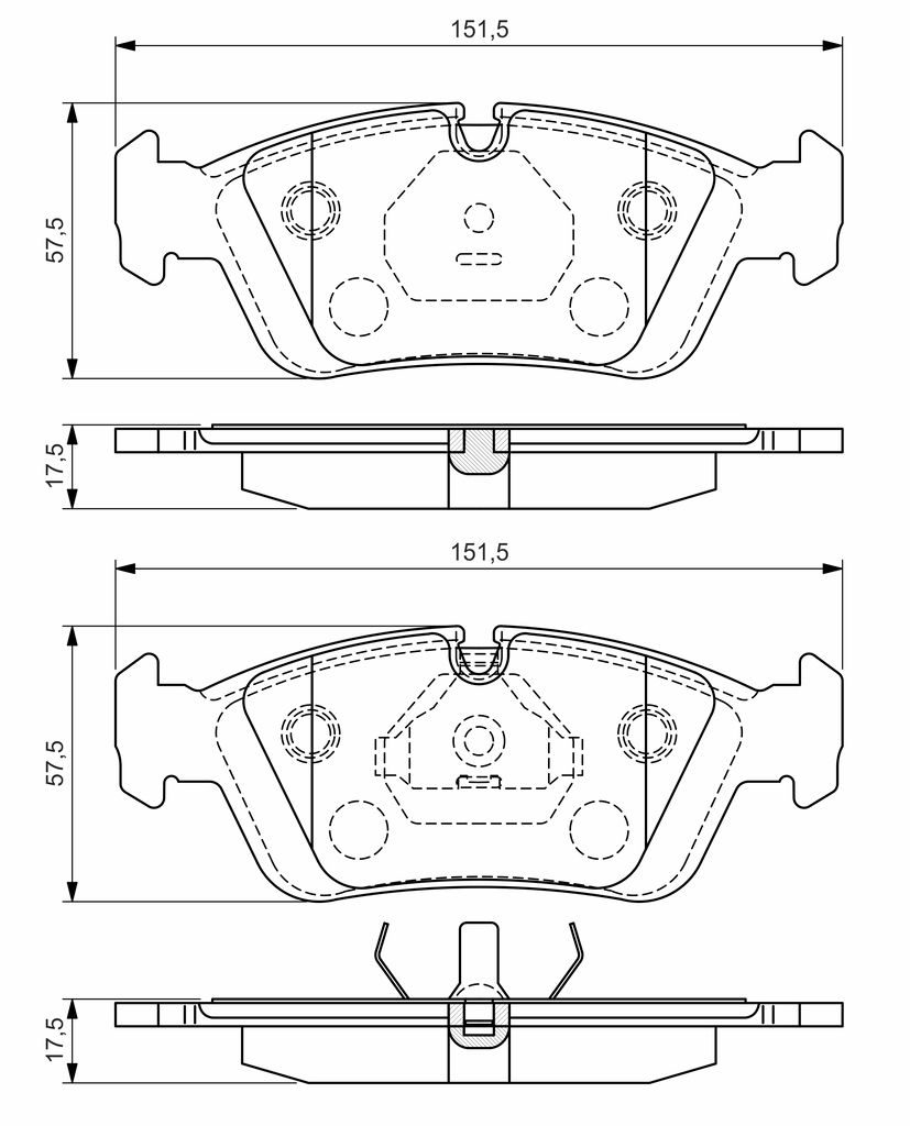 Гальмівні колодки дискові BOSCH 0986495060 - zapix