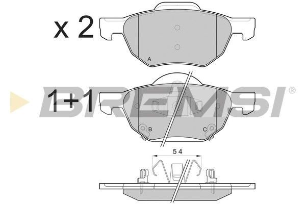 Тормозные колодки дисковые BREMSI BP3185