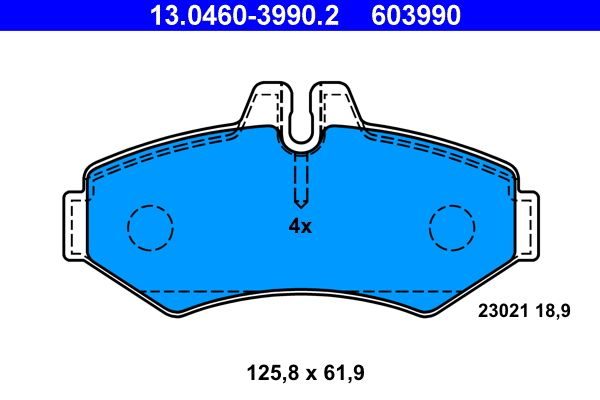 Гальмівні колодки дискові ATE 13046039902 - zapix