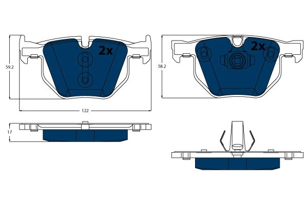 Гальмівні колодки дискові TRW GDB1730BTE - zapix