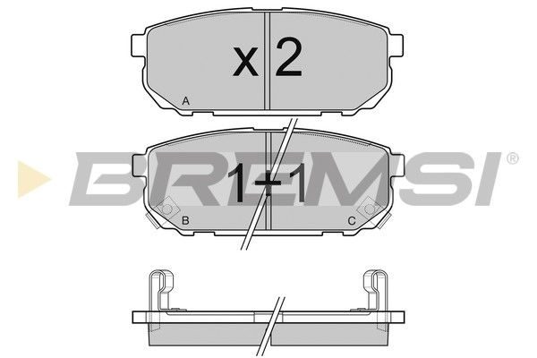 Гальмівні колодки дискові BREMSI BP3105 - zapix