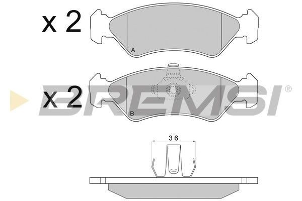 Гальмівні колодки дискові BREMSI BP2671 - zapix