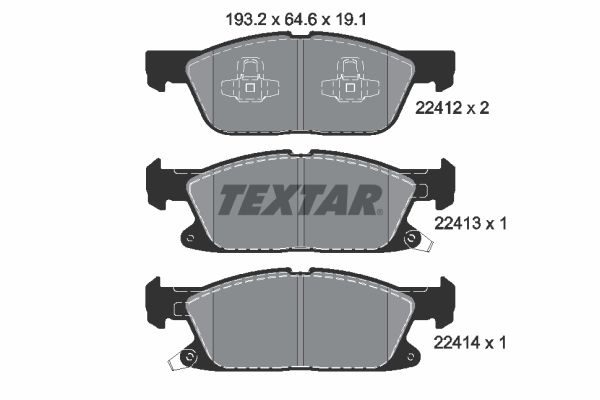Гальмівні колодки дискові TEXTAR 2241201 - zapix