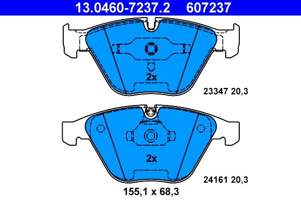 Гальмівні колодки дискові ATE 13046072372 - zapix