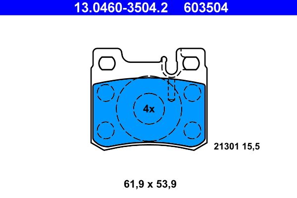 Гальмівні колодки дискові ATE 13046035042 - zapix