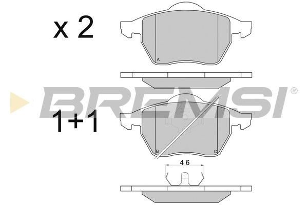 Тормозные колодки дисковые BREMSI BP2679