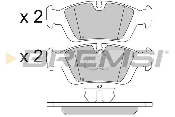 Гальмівні колодки дискові BREMSI BP2432 - zapix