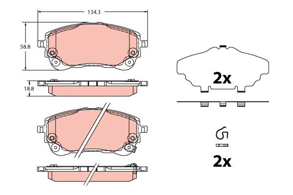 Гальмівні колодки дискові TRW GDB2349 - zapix