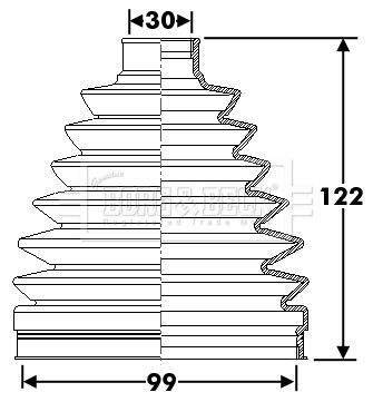 Пильник ШРКШ BORG & BECK BCB6283 - zapix