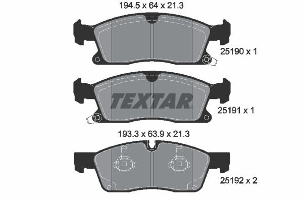 Гальмівні колодки дискові TEXTAR 2519001 - zapix