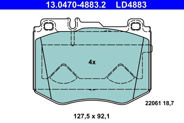 Гальмівні колодки дискові ATE 13047048832 - zapix