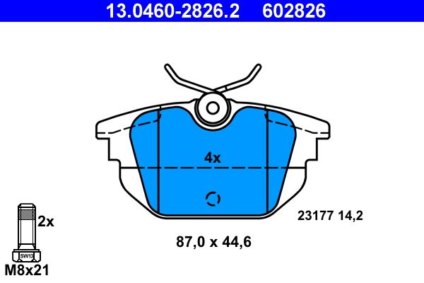 Гальмівні колодки дискові ATE 13046028262 - zapix
