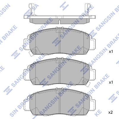 Тормозные колодки дисковые HI-Q SP2114