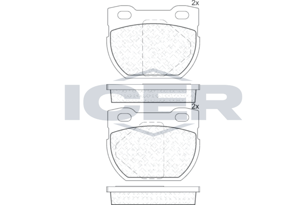Гальмівні колодки дискові ICER 141090201 - zapix