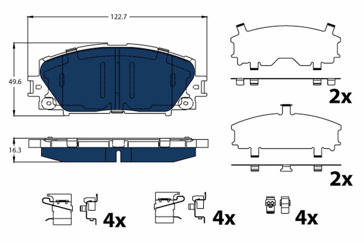 Гальмівні колодки дискові TRW GDB4173BTE - zapix