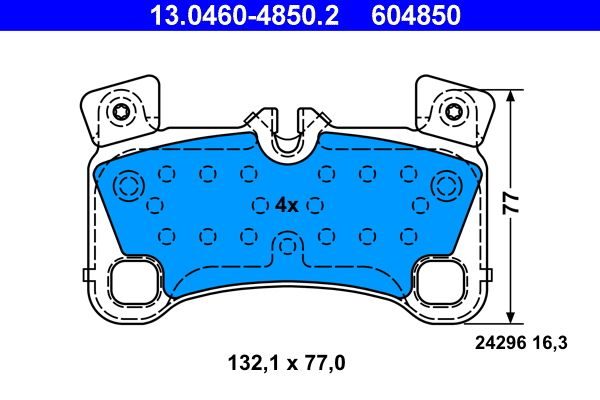 Гальмівні колодки дискові ATE 13046048502 - zapix
