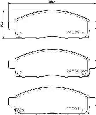 Гальмівні колодки дискові HELLA PAGID 8DB355013221 - zapix
