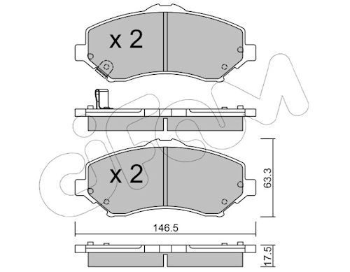 Гальмівні колодки дискові CIFAM 8228620 - zapix