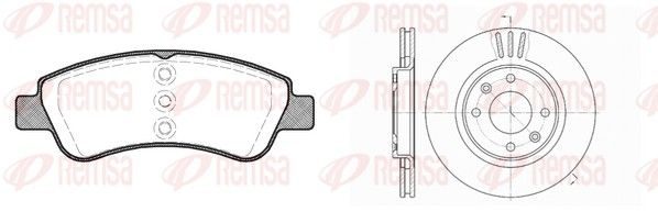 Гальмівні колодки дискові REMSA 884001 - zapix