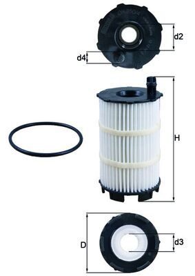 Оливний фільтр MAHLE OX3504D - zapix