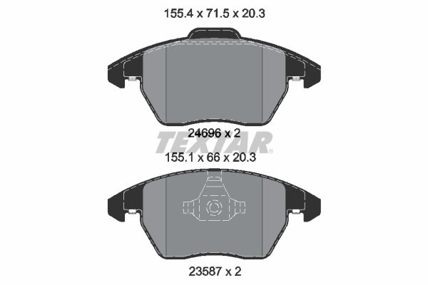 Гальмівні колодки дискові TEXTAR 2469601 - zapix