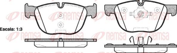 Гальмівні колодки дискові REMSA 129700 - zapix