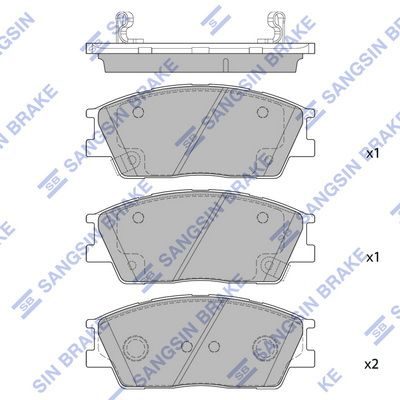 Тормозные колодки дисковые HI-Q SP4372