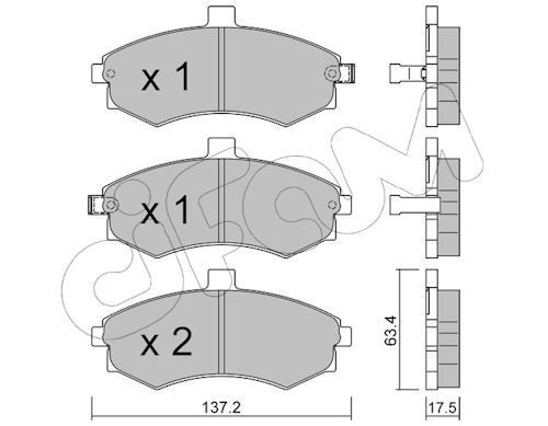 Гальмівні колодки дискові CIFAM 8225040 - zapix