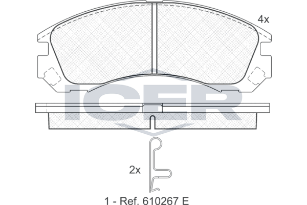 Тормозные колодки дисковые ICER 181358