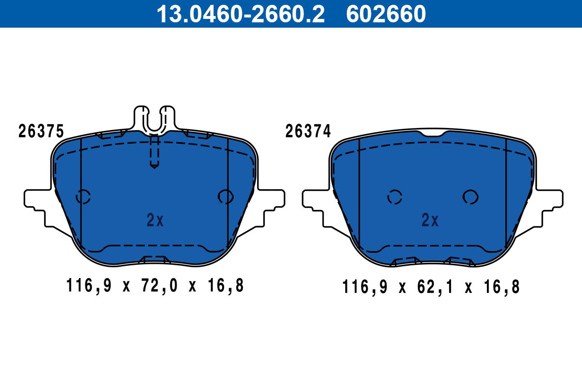 Гальмівні колодки дискові ATE 13046026602 - zapix
