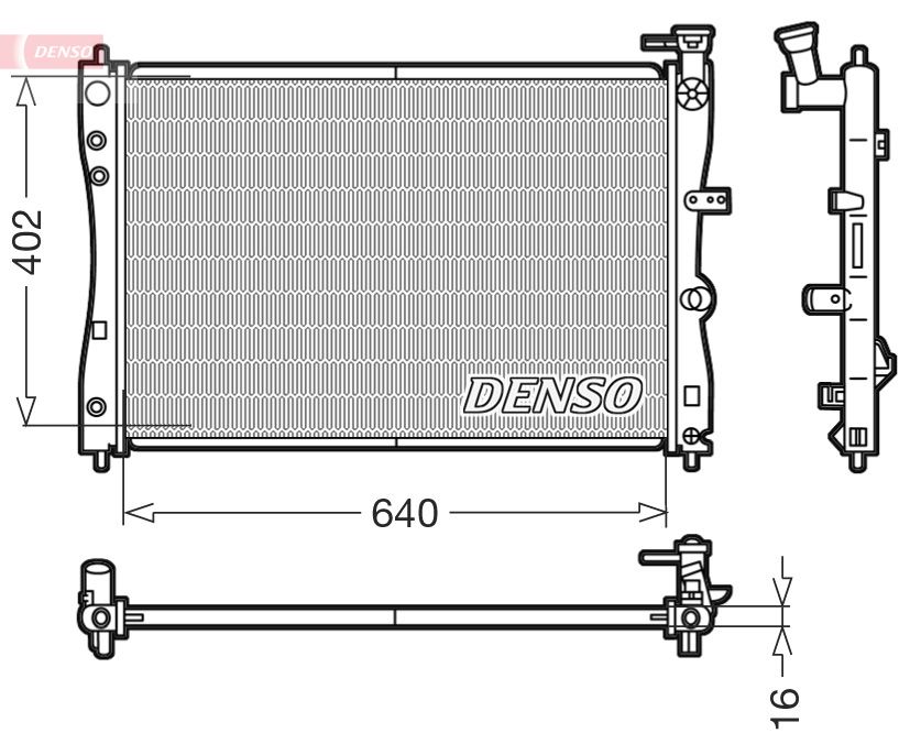 Радіатор охолодження двигуна DENSO DRM45005 - zapix