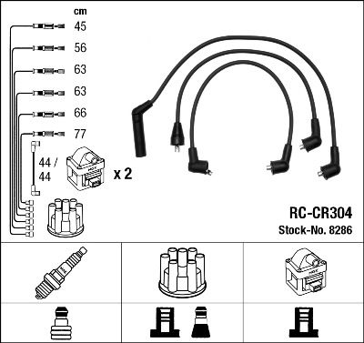 Кабелі запалювання NGK 8286 - zapix