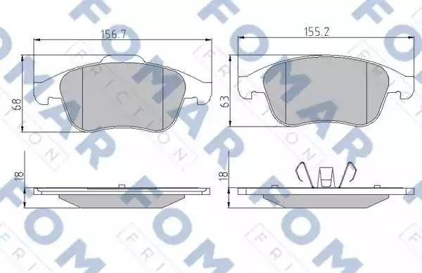 Гальмівні колодки дискові FOMAR FRICTION FO886381 - zapix
