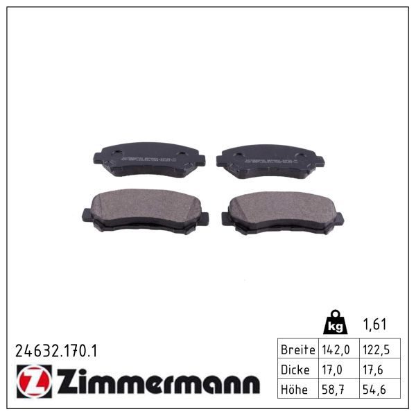 Гальмівні колодки дискові ZIMMERMANN 246321701 - zapix