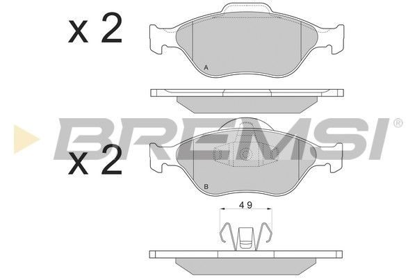 Гальмівні колодки дискові BREMSI BP2872 - zapix
