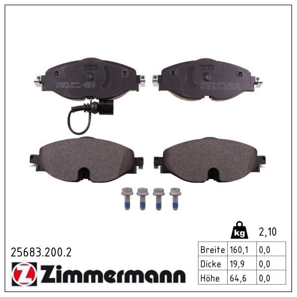 Гальмівні колодки дискові ZIMMERMANN 256832002 - zapix